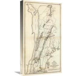 East Urban Home 'Plaines Blanches et Armees Americaine et Britannique, 12 Octobre1776' Graphic Art Print on Canvas & Fabric | Wayfair