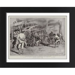 Framed Photo. The Fighting in Manila, United States Troops in