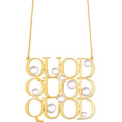 QUOD - Triple QUOD Necklace With 22 Carat Gold Plating