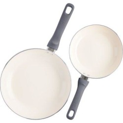 Spice by Tia Mowry 10" Non Stick Aluminum Frying Pan Set Non Stick in Black, Size 11.0 H in | Wayfair 96321.02RR