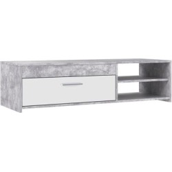 TV Lowboard Betonoptik Lichtgrau Betonoptik Lichtgrau TV Schrank Modern - 120x31,8x42,1 cm (BxHxT)