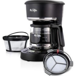 Mr. Coffee 5-Cup Mini Brew Coffee Maker, Black